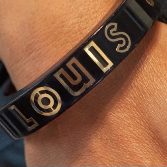 Rare! Louis Vuitton gold plated and Resin Wanted Bracelet - Picture 3 of 15